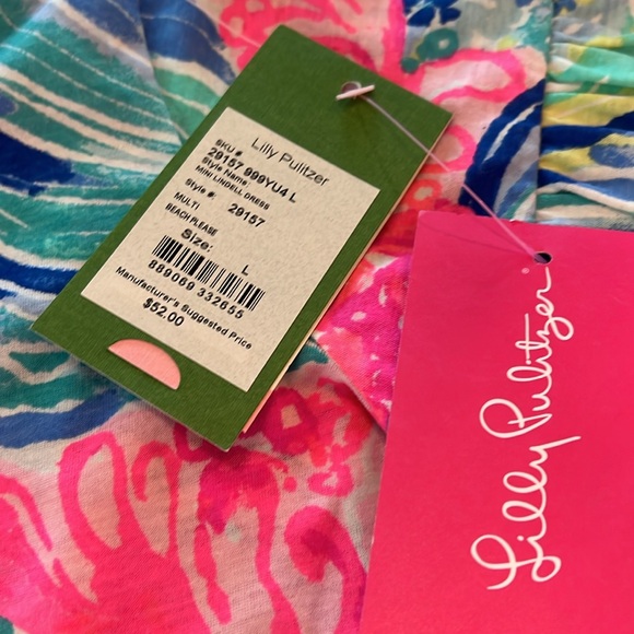Lilly Pulitzer size large girls 8/10 Lindell Dress Beach Please NWT - Picture 3 of 5
